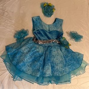 Blue dance costume